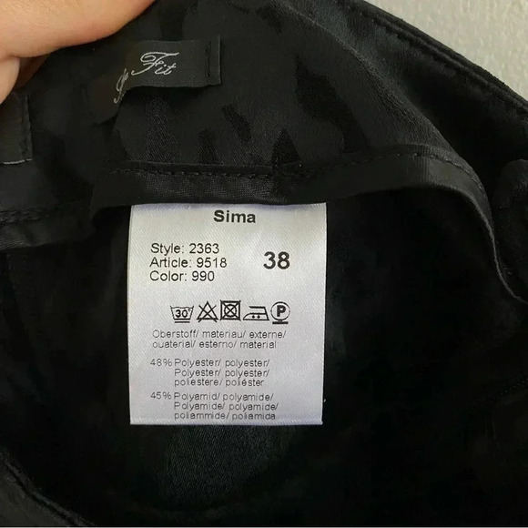 RAFFAELLO ROSSI Pants Jacquard with Stretch Slim Fit Sima Sz 38 - Picture 4 of 9